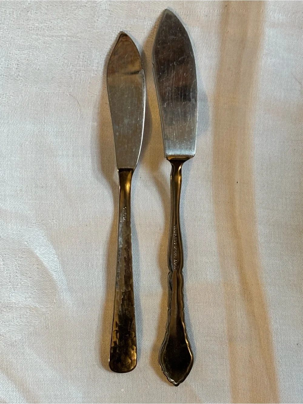 Vintage Set of 2 Master Butter Knives, Silverplate Silverware, Cheese Knife